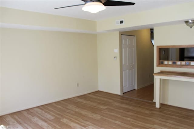 27 Sally Ann Pl, Newport News, VA 23602 - unfurnished living room featuring wood finished floors and a ceiling fan