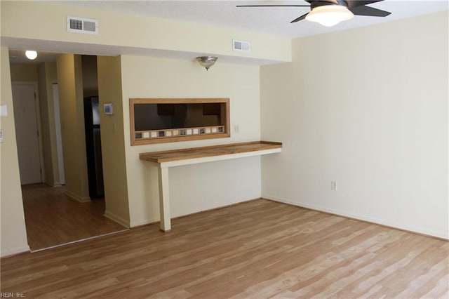 27 Sally Ann Pl, Newport News, VA 23602 - unfurnished living room with light wood finished floors and ceiling fan