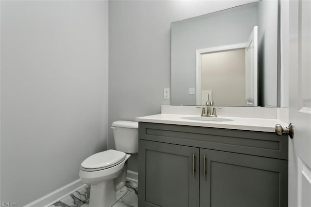 461 Joy Dr, Hampton, VA 23666 - half bathroom with marble finish flooring and vanity