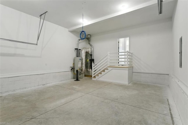 461 Joy Dr, Hampton, VA 23666 - garage with gas water heater and electric panel