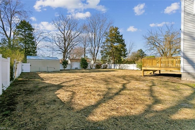 461 Joy Dr, Hampton, VA 23666 - fenced backyard featuring a wooden deck