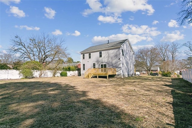 461 Joy Dr, Hampton, VA 23666 - back of property featuring a wooden deck