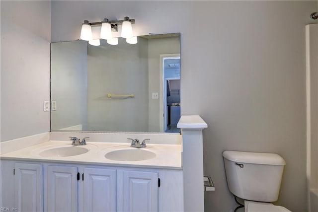 3957 Driftwood Way, Williamsburg, VA 23188 - bathroom with double vanity and toilet