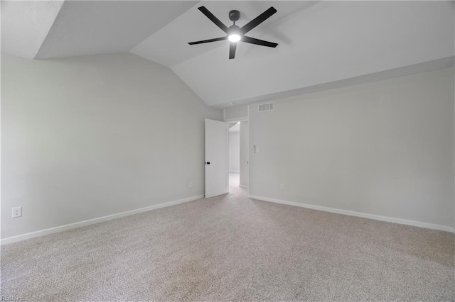 1320 Clay St, Franklin, VA 23851 - carpeted empty room with lofted ceiling and a ceiling fan