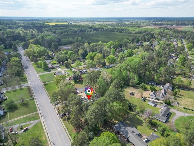 1320 Clay St, Franklin, VA 23851 - aerial view of property's location with a heavily wooded area