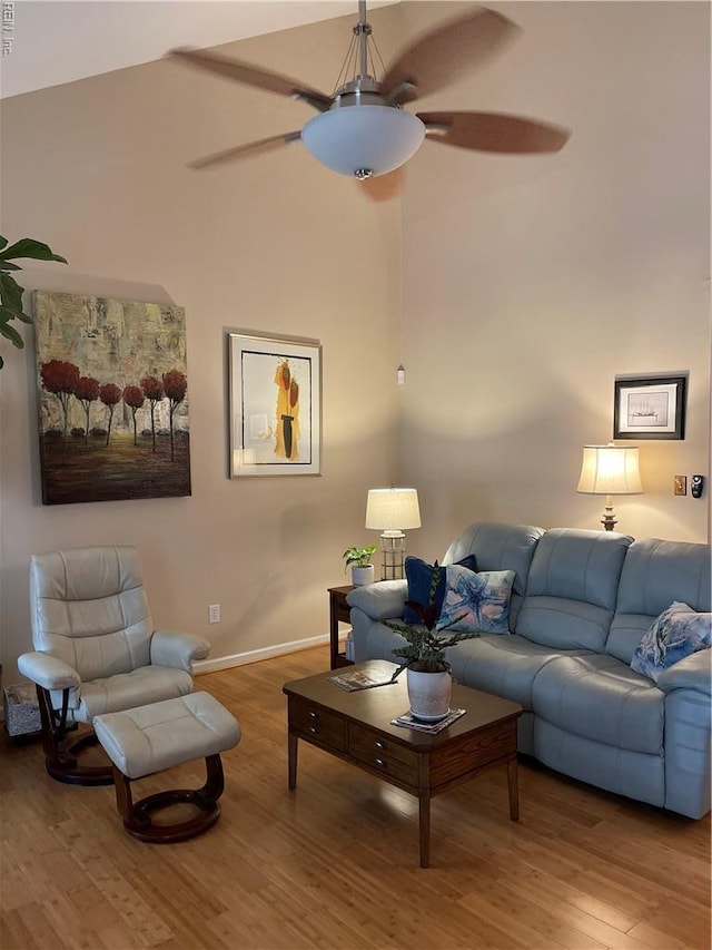 7656 The Points Pl, Gloucester Point, VA 23062 - living room featuring wood finished floors and ceiling fan