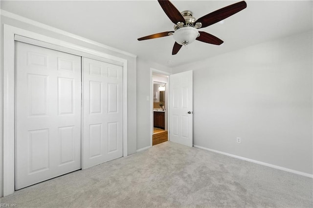2007 Winfree Rd, Hampton, VA 23663 - unfurnished bedroom featuring carpet floors, a closet, and ceiling fan