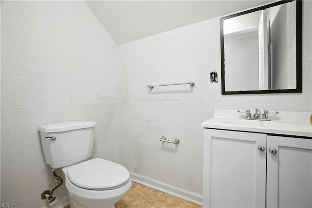 3559 Brest Ave, Norfolk, VA 23509 - bathroom featuring vanity and lofted ceiling
