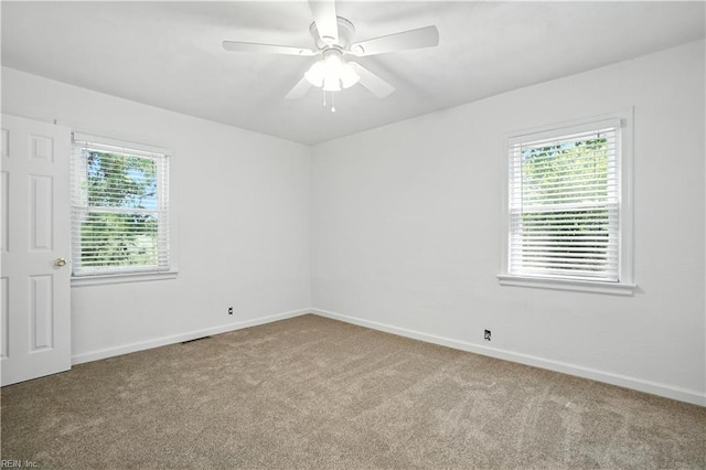 3559 Brest Ave, Norfolk, VA 23509 - carpeted empty room with healthy amount of natural light and a ceiling fan