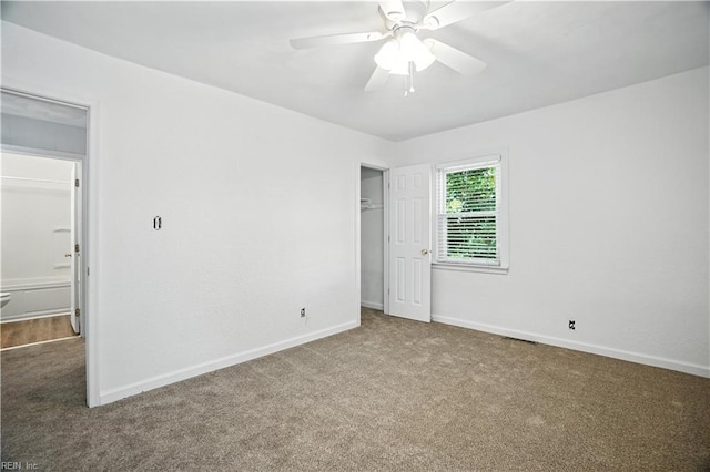 3559 Brest Ave, Norfolk, VA 23509 - unfurnished bedroom with carpet flooring, a closet, and ceiling fan