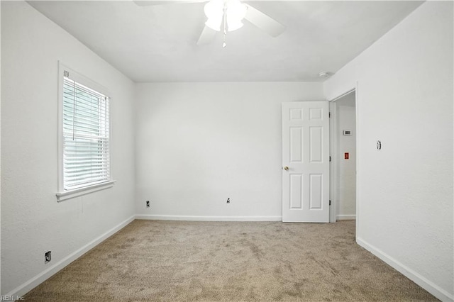 3559 Brest Ave, Norfolk, VA 23509 - spare room featuring a ceiling fan, carpet flooring, and a smoke detector