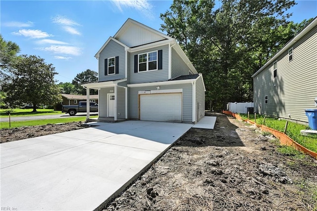 2152 Millville Rd, Chesapeake, VA 23323 - view of front of home with a garage, driveway, and covered porch
