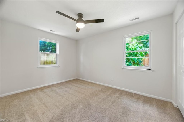 1409 Amberley Forest Rd, Virginia Beach, VA 23453 - spare room featuring carpet flooring and a ceiling fan