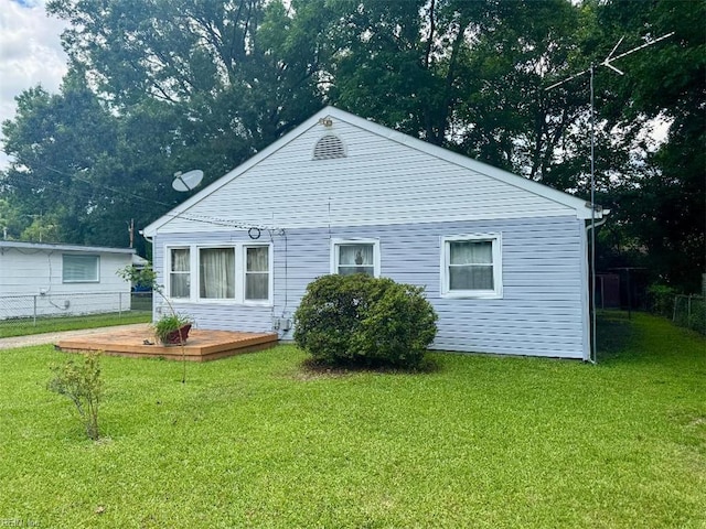 2609 Harling Dr, Chesapeake, VA 23325 - view of home's exterior featuring a wooden deck