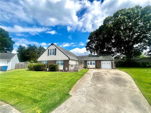 600 Cambria Ct, Virginia Beach, VA 23455 - view of front of home featuring brick siding, concrete driveway, and a garage