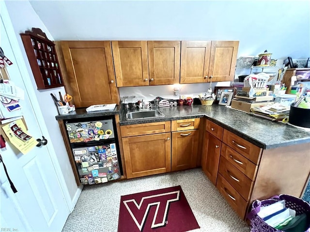 600 Cambria Ct, Virginia Beach, VA 23455 - kitchen with dark countertops and brown cabinetry