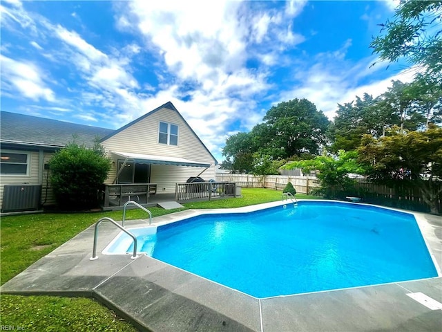 600 Cambria Ct, Virginia Beach, VA 23455 - view of swimming pool with a fenced backyard and a wooden deck