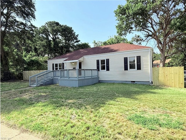 200 W Ocean Ave, Norfolk, VA 23503 - manufactured / mobile home featuring a wooden deck and a shingled roof