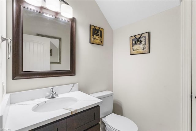316 A Pocahontas Ave, Franklin, VA 23851 - bathroom with lofted ceiling and vanity