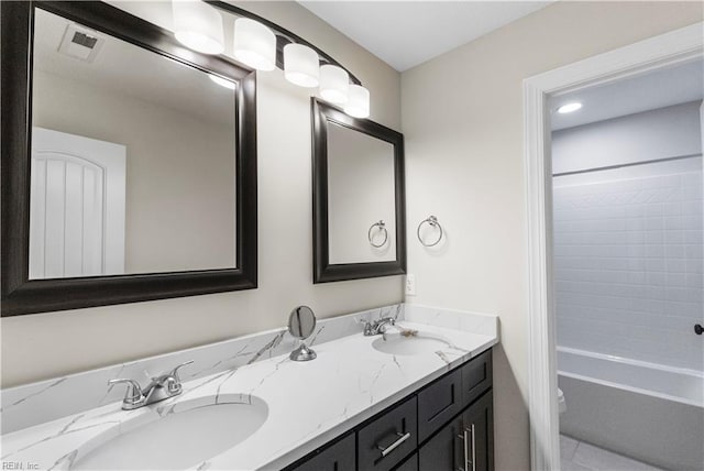 316 A Pocahontas Ave, Franklin, VA 23851 - full bathroom with double vanity and tub / shower combination