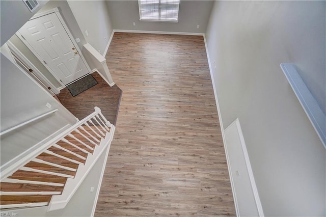 3856 Lasalle Dr Unit 107, Virginia Beach, VA 23453 - foyer entrance with wood finished floors and stairs
