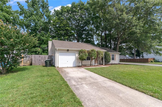 2024 Sarahs Cove Dr, Hayes, VA 23072 - view of front of home with driveway, an attached garage, and a chimney