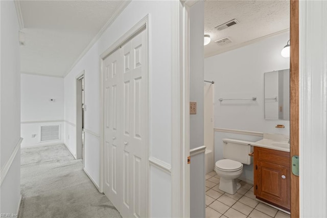 2024 Sarahs Cove Dr, Hayes, VA 23072 - corridor with a textured ceiling and light tile patterned floors