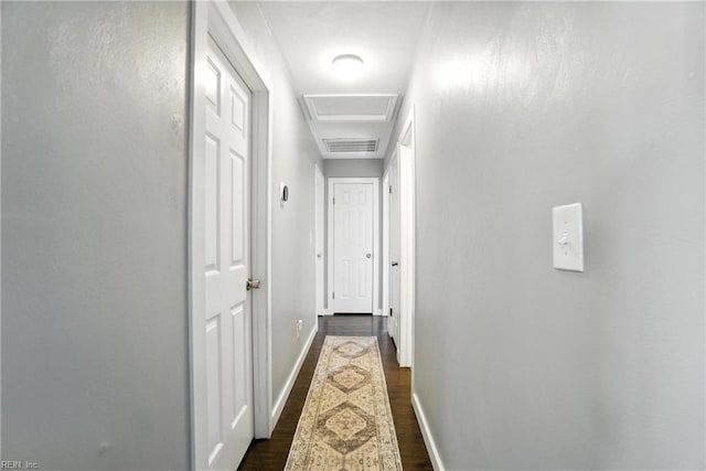 1245 Bells Mill Rd, Chesapeake, VA 23322 - hall featuring dark wood-style floors and baseboards