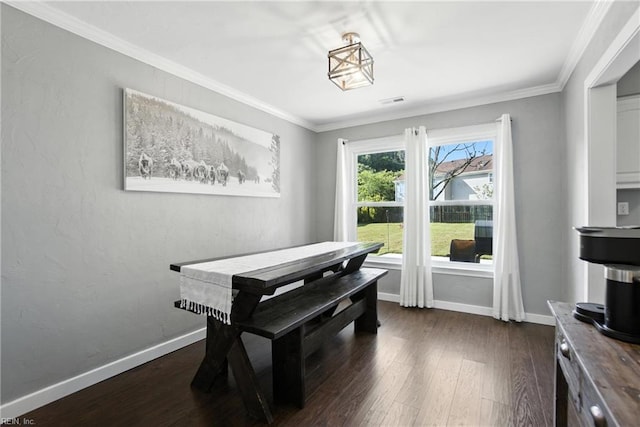 1245 Bells Mill Rd, Chesapeake, VA 23322 - living area featuring dark wood-type flooring and crown molding