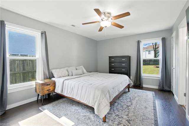 1245 Bells Mill Rd, Chesapeake, VA 23322 - bedroom featuring dark wood-type flooring and ceiling fan