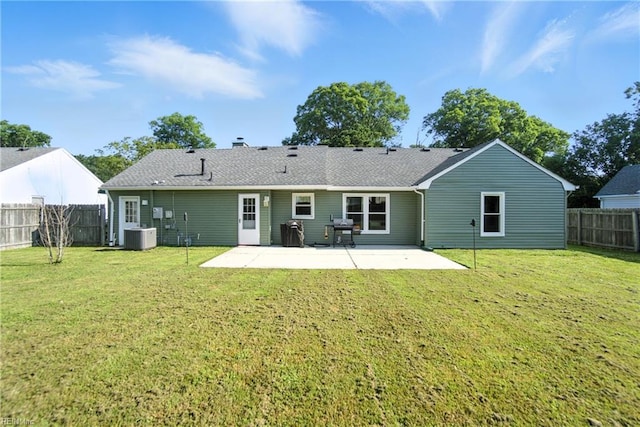 1245 Bells Mill Rd, Chesapeake, VA 23322 - back of house with a patio area, a fenced backyard, and a chimney