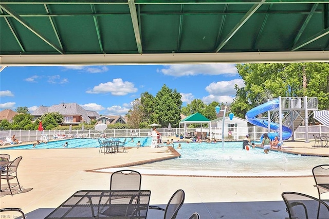 113 Saint Andrews, Smithfield, VA 23430 - community pool featuring a water slide and a patio area