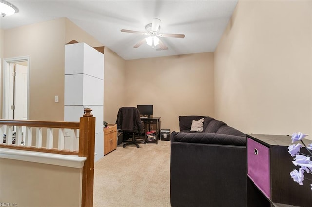 507 Marsh Hawk Trl, Carrollton, VA 23314 - office area with carpet floors and ceiling fan