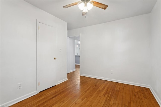 2734 Jamestown Ave, Hampton, VA 23661 - empty room with ceiling fan and light wood-style floors