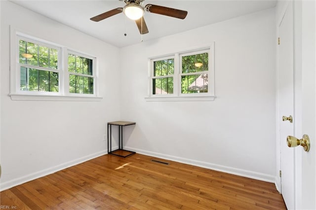 2734 Jamestown Ave, Hampton, VA 23661 - empty room featuring hardwood / wood-style flooring and ceiling fan