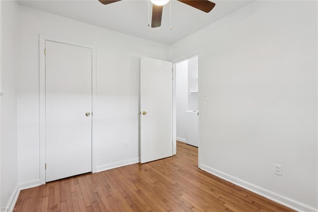 2734 Jamestown Ave, Hampton, VA 23661 - unfurnished bedroom with hardwood / wood-style floors and ceiling fan