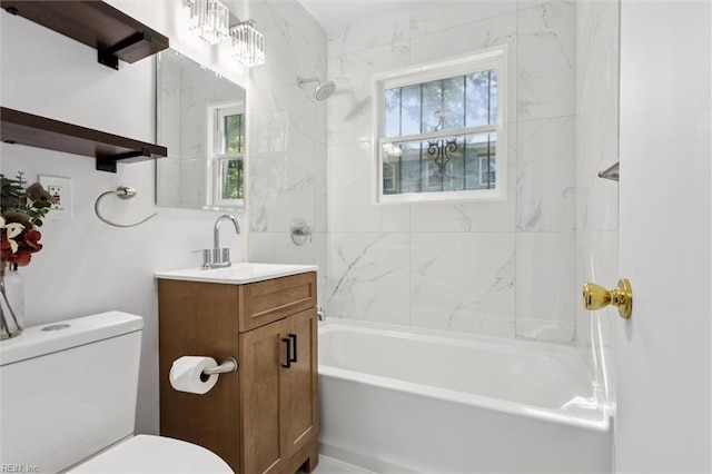 2734 Jamestown Ave, Hampton, VA 23661 - bathroom with vanity, shower / bath combination, and healthy amount of natural light