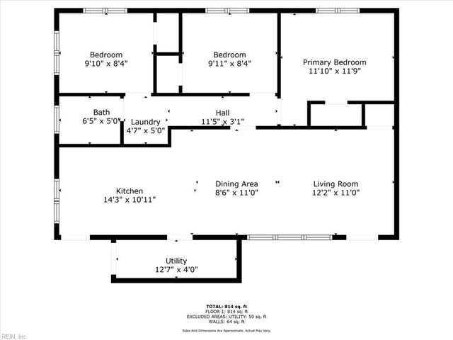 2734 Jamestown Ave, Hampton, VA 23661 - view of property floor plan