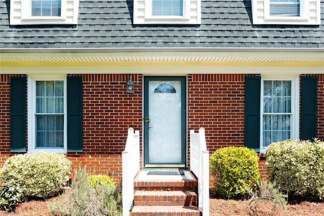 3728 Sidley Rd, Chesapeake, VA 23321 - entrance to property with roof with shingles and brick siding