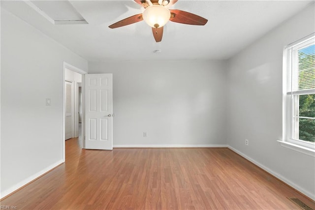 182 Old Bridge Rd, Newport News, VA 23608 - empty room featuring light wood-style floors and a ceiling fan