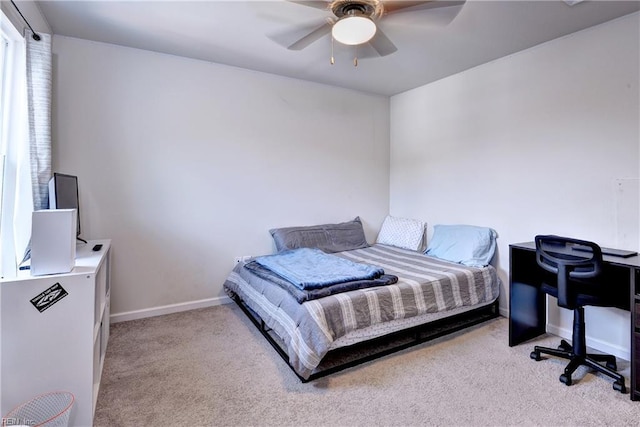 3419 Foxglove Dr, Toano, VA 23168 - carpeted bedroom with an office area and ceiling fan