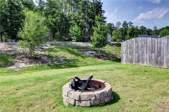 3419 Foxglove Dr, Toano, VA 23168 - view of yard featuring a fire pit