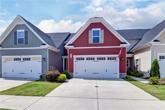 3419 Foxglove Dr, Toano, VA 23168 - craftsman-style home featuring board and batten siding, driveway, an attached garage, and stone siding