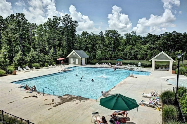 3419 Foxglove Dr, Toano, VA 23168 - community pool with a patio area