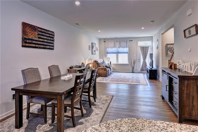 3419 Foxglove Dr, Toano, VA 23168 - dining space with wood finished floors and recessed lighting