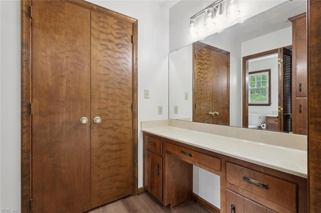 112 Farmington Blvd, Hampton, VA 23666 - bathroom with vanity and wood finished floors