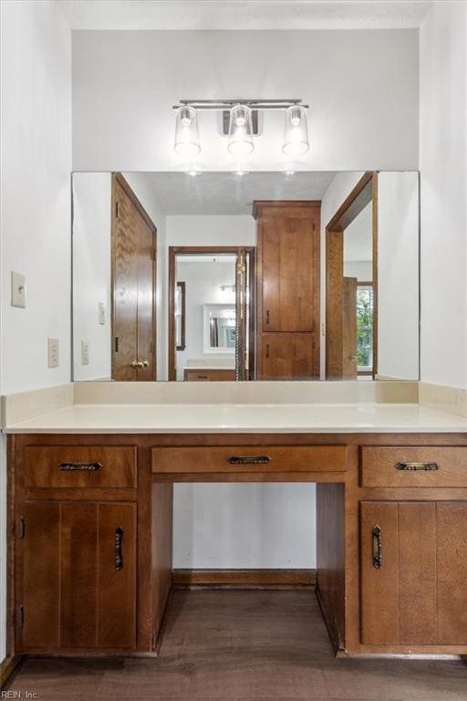 112 Farmington Blvd, Hampton, VA 23666 - bathroom with wood finished floors and vanity