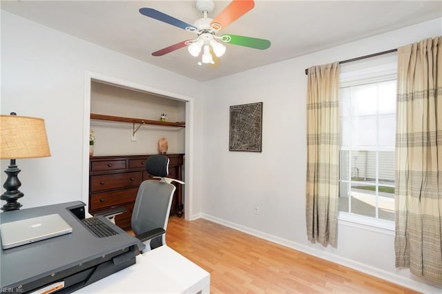 1964 Nettle St, Virginia Beach, VA 23453 - office space with a ceiling fan and light wood-style flooring