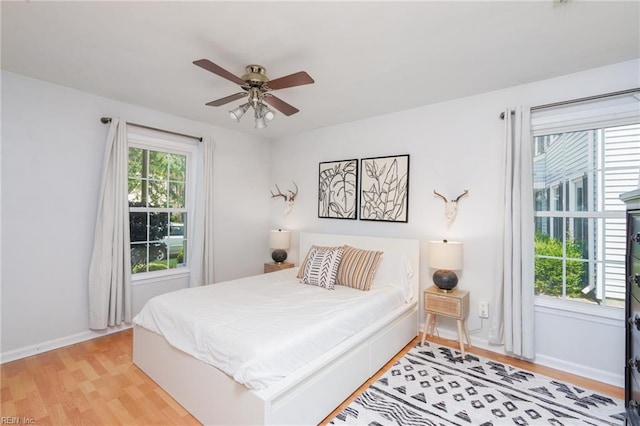1964 Nettle St, Virginia Beach, VA 23453 - bedroom with light wood-style floors and ceiling fan