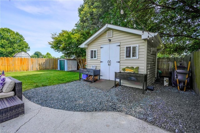 1964 Nettle St, Virginia Beach, VA 23453 - view of shed featuring a fenced backyard
